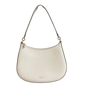 Kate Spade Light Gray Saffiano Leather Shoulder Handbag